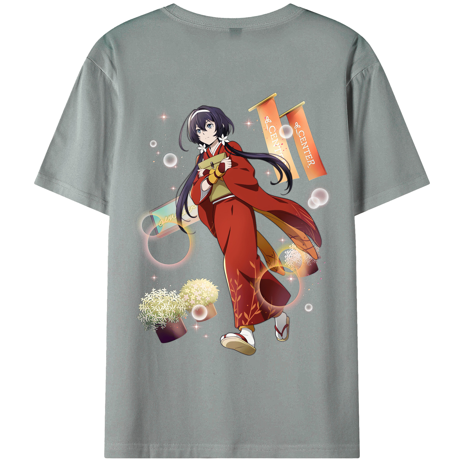 （画像用） 文豪ストレイドッグス Bungo Stray Dogs 綿100％ メンズ半袖Tシャツ（バックプリント） 通気性